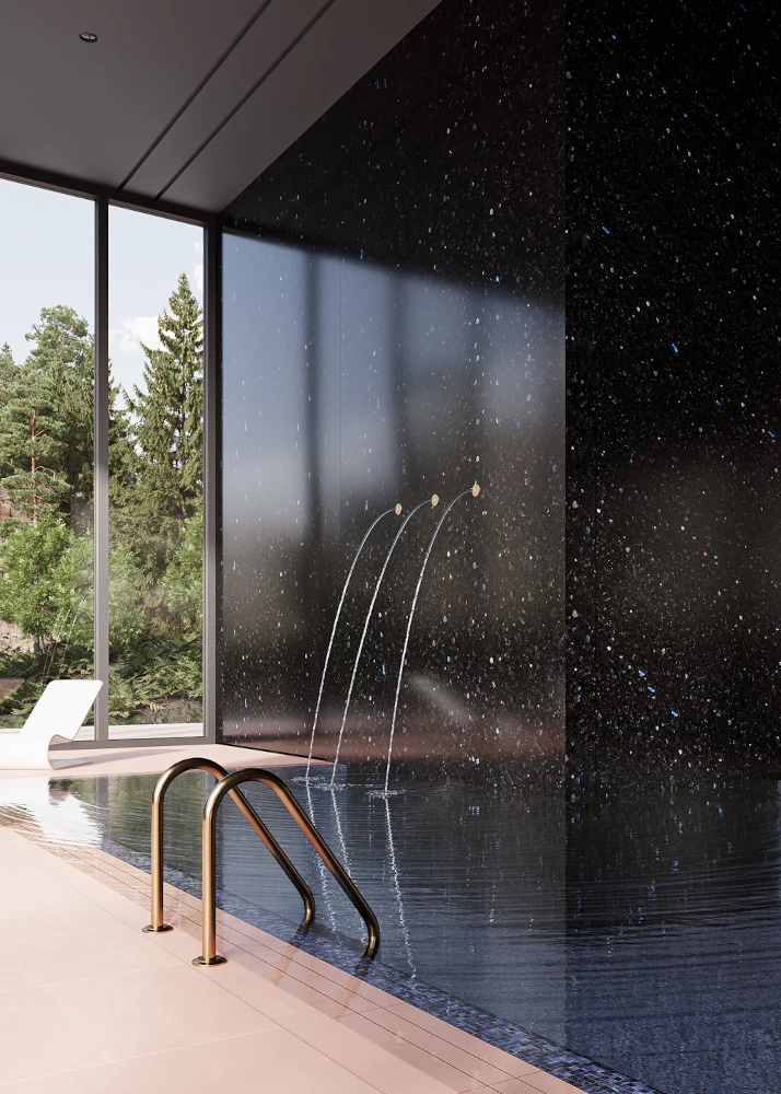 BIM-модель частного СПА-бассейна, проект с оборудованием водоподготовки OSPA