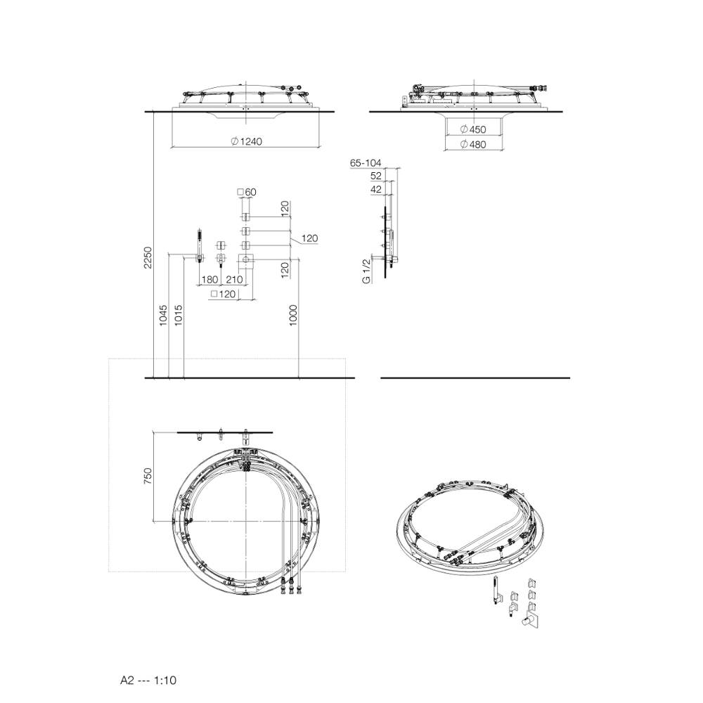 Душевая система Dornbracht Aquamoon 